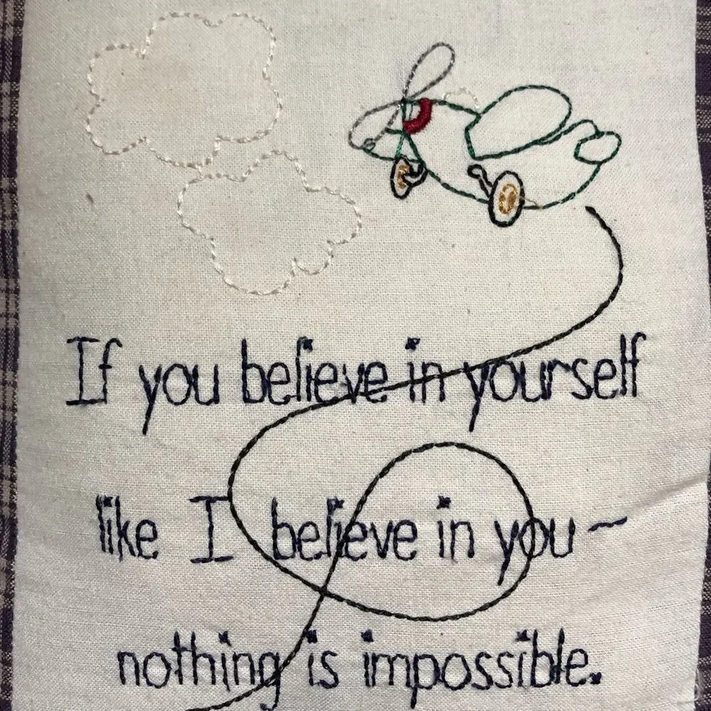 Pillow with Detailed “if you believe in yourself”